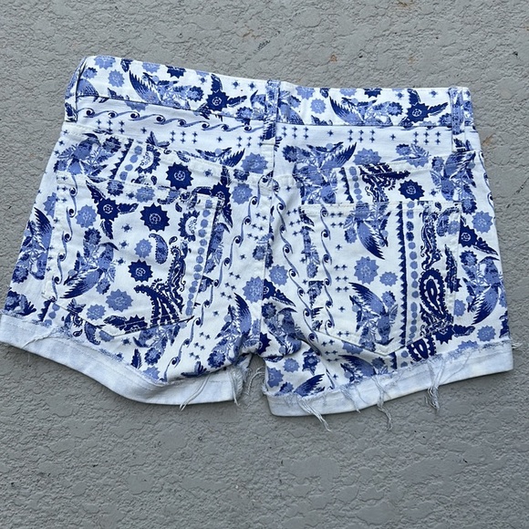 NWOT REBECCA MINKOFF Crosby Boyfriend Shorts Size 25 Blue White Adorable - Picture 3 of 5